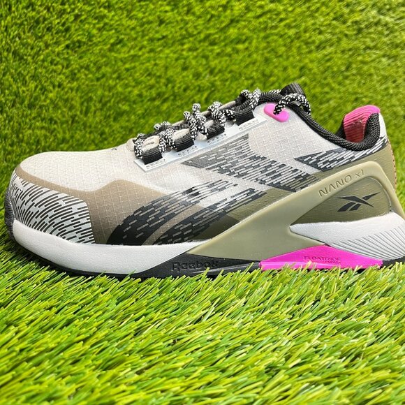 Reebok Nano X1 Adventure Womens Size 5W Gray Black Pink Composite Toe Work Shoes - Picture 3 of 10